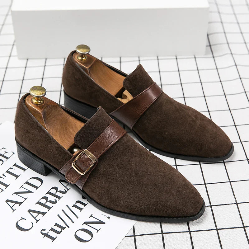 Salvatore Raphael Monk Strap Leather Moccasins Shoes