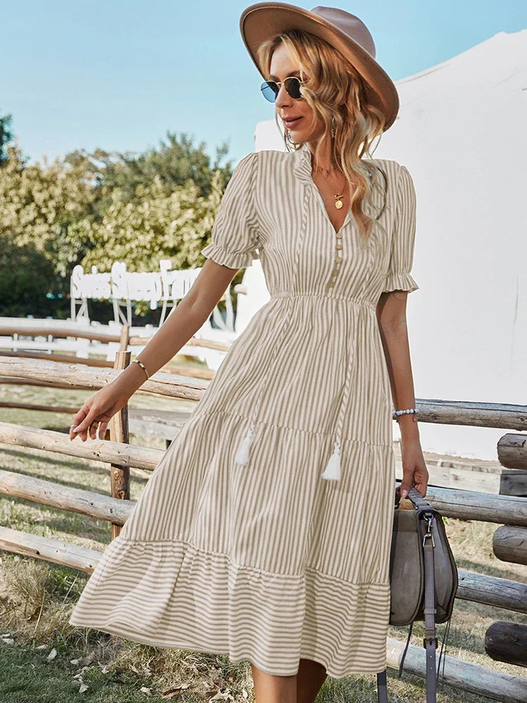 Bernice ~ Classic Striped Dress