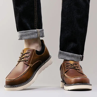 "Tiziano" Leather Oxford Sneakers
