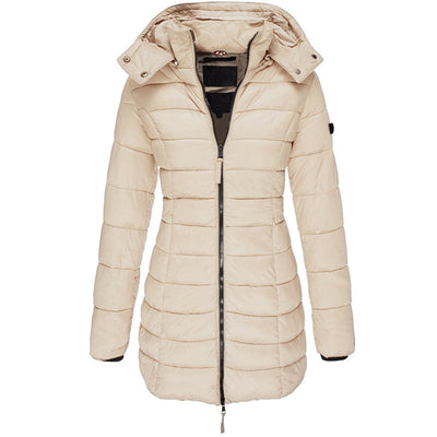Avencea Women's Parka Coat | Long Jacket with Hood and Down Filling for Winter Luxury