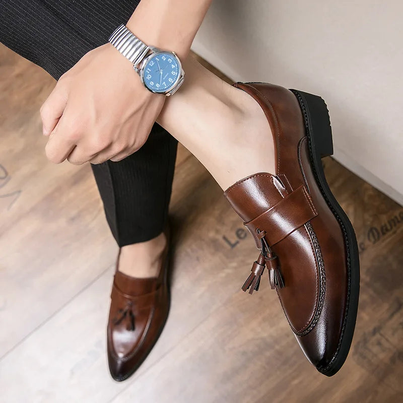 Giorgio Lanzetti Leather Tassel Loafers