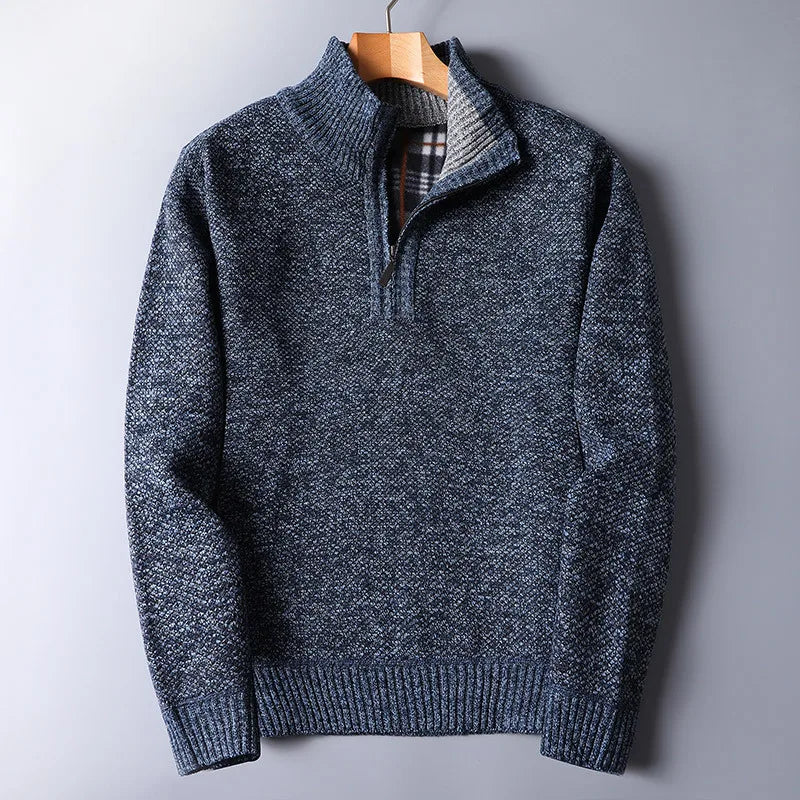 Everett Wool Quarter Zip Cardigan