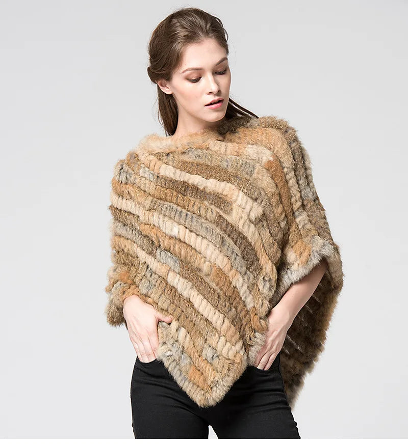 "Isabella" Fur Poncho