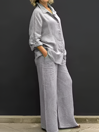 Emily Linen Shirt Suit