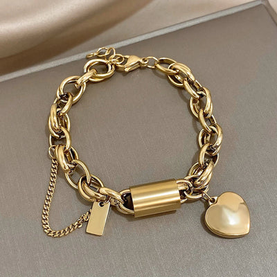 Heartened Chunky Bracelet | Gold 18k