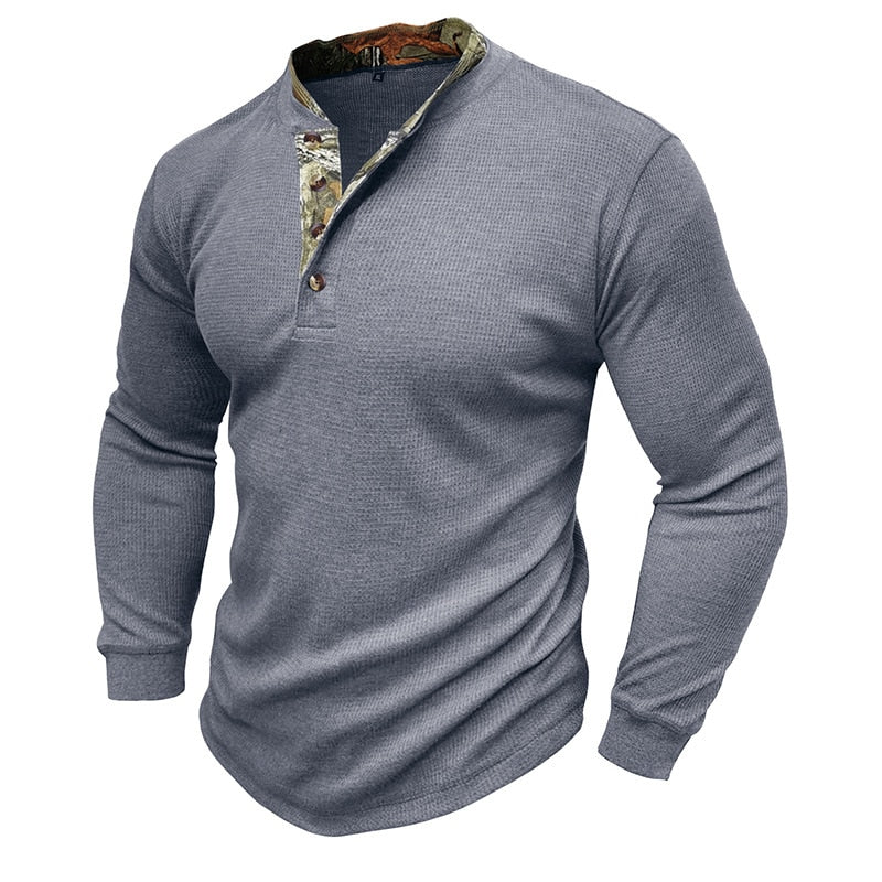 Vinthentic Terry Long Sleeve Henly Shirt
