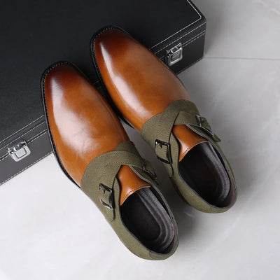 "Giorgi" Dual-Tone Monk Shoes