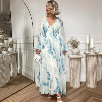 Nora | Blue Ocean Maxi Dress