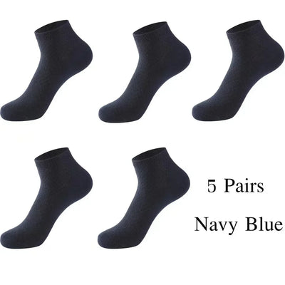 5 Pairs Bamboo Fabric Ankle Socks