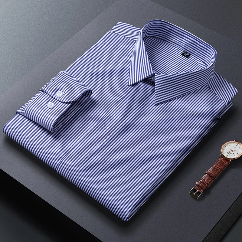 Nicolas Colombel Tailored Striped Button-Up