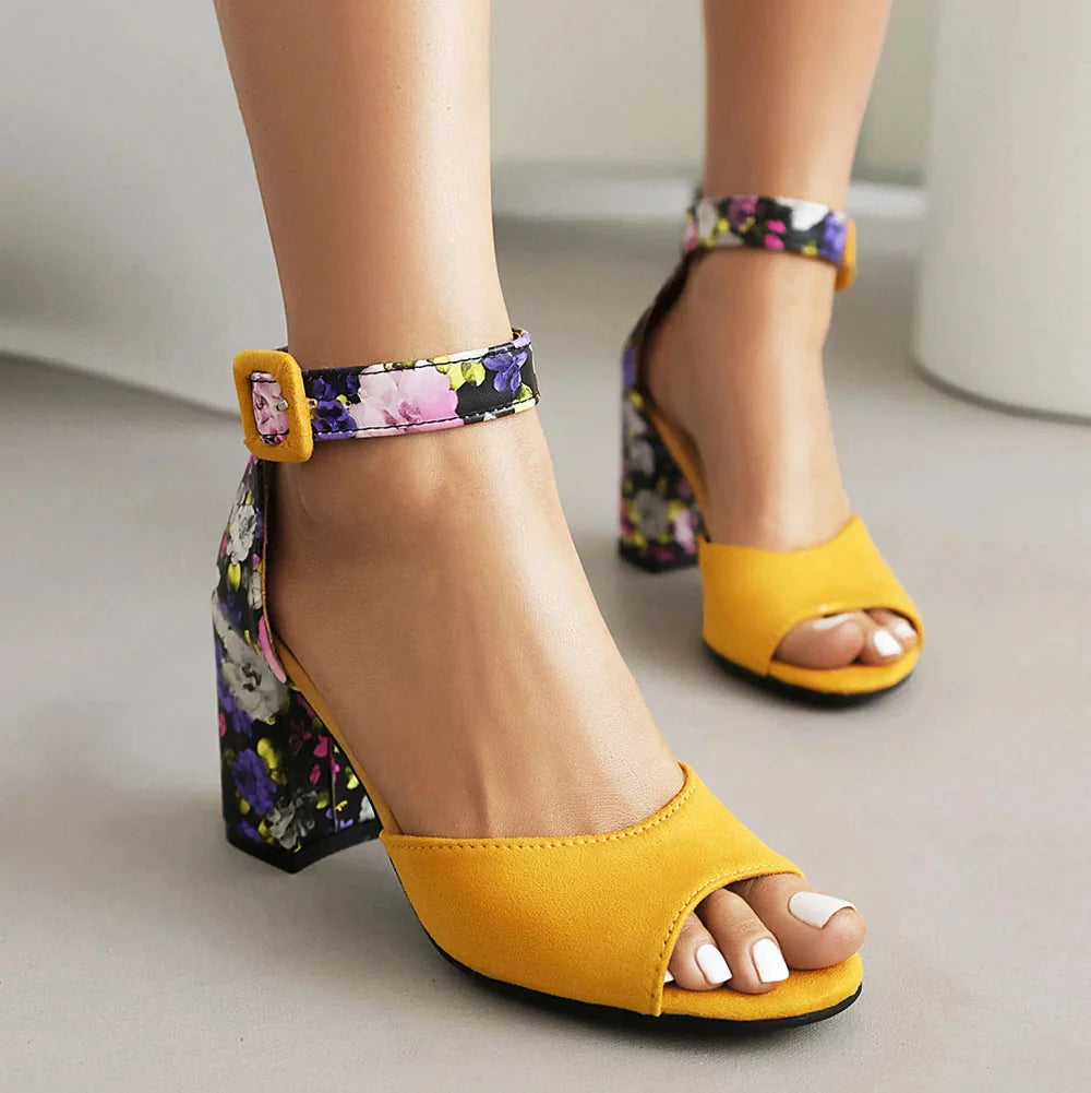 Fioretta - Square Heel Sandals