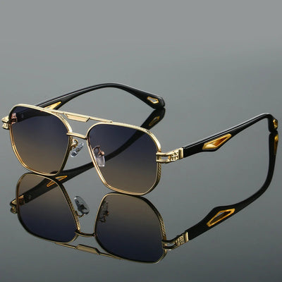 Basile Trottier Retro Aviator-Inspired Square Sunglasses