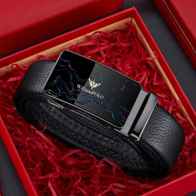 "Black Diamond" Leather Business Belt