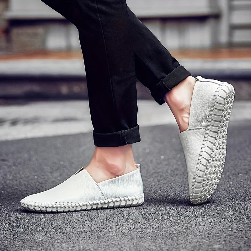 Francesco Baratta Leather Summer Loafers