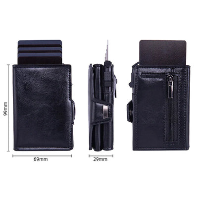 Vinthentic RFID Pop-Up Leather Slim Wallet for Men