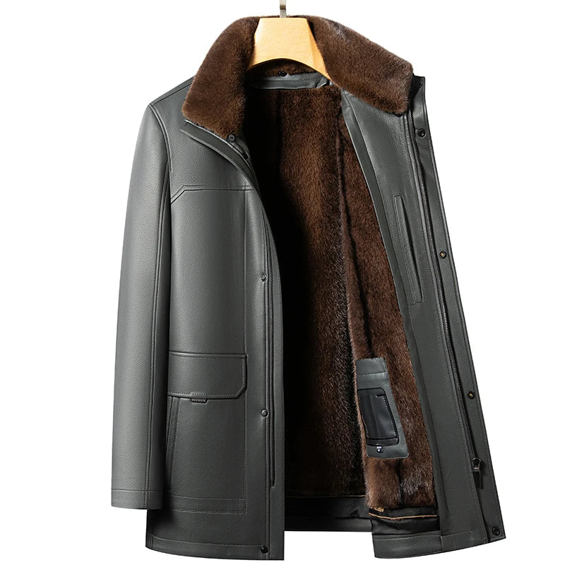 "Mauro" Genuine Leather Coat