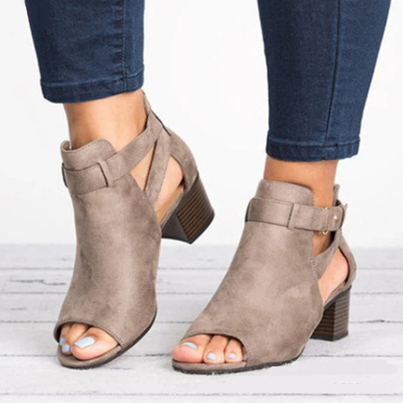 Elegant Open-Toe | Stylish Comfort Boots