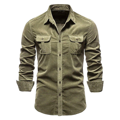 Vinthentic Divito Men's Corduroy Button-up Shirt