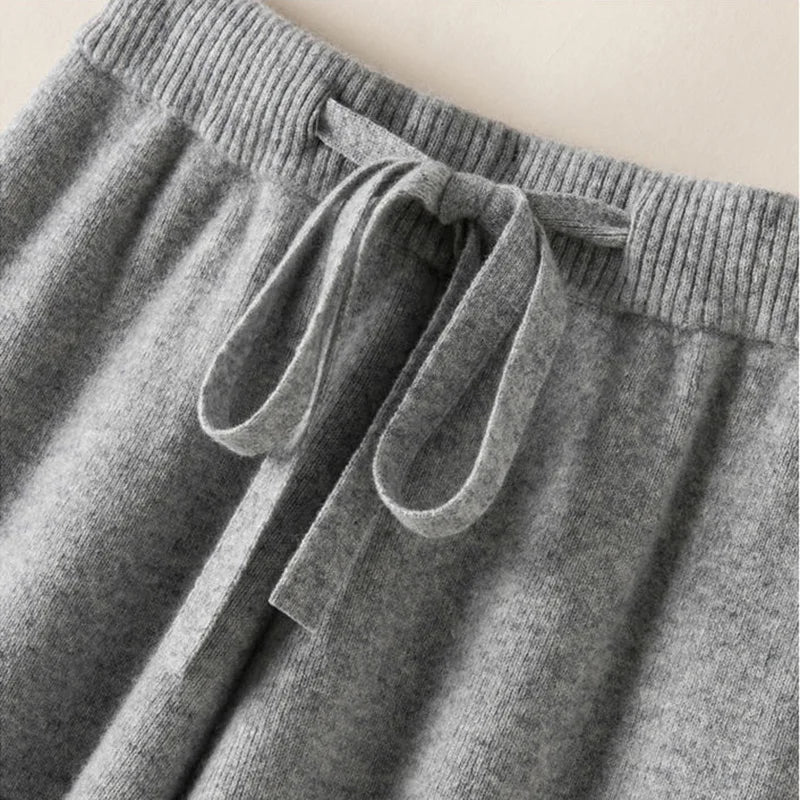 Lusara - Knitted Wool Loose Pants