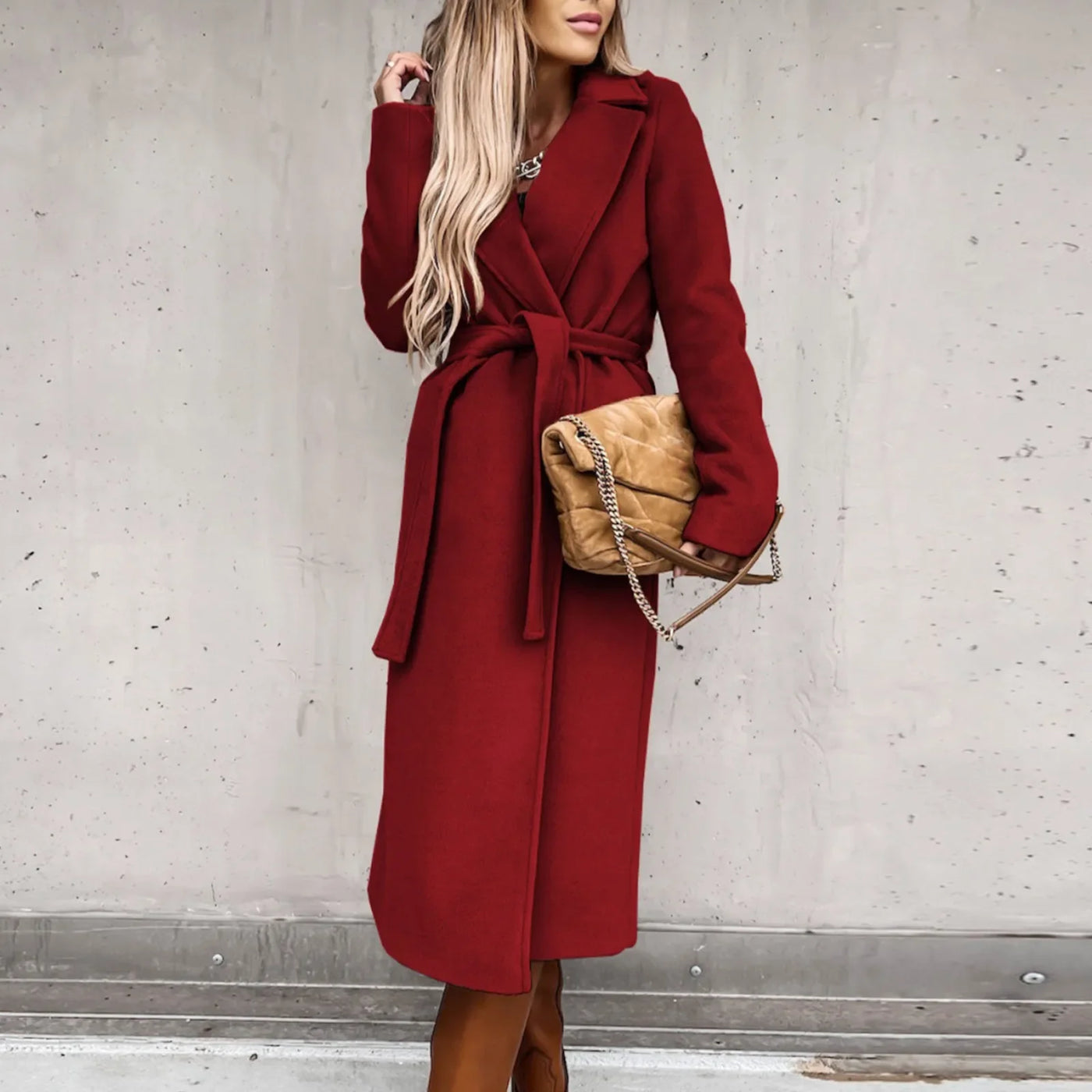 "Sofia" Classic Belted Coat