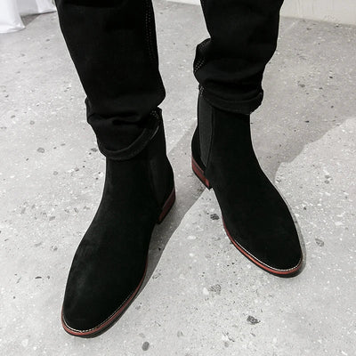 Antoine Rivière Leather Suede Chelsea Boots