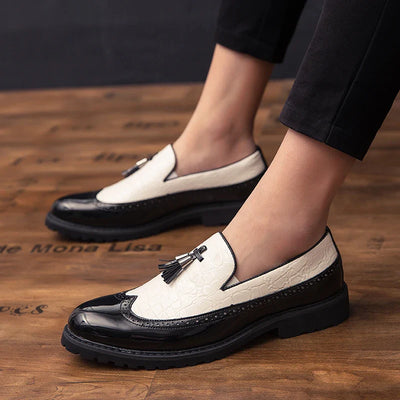 Gaston Delorme Two-Tone Wingtip Brogue Loafers