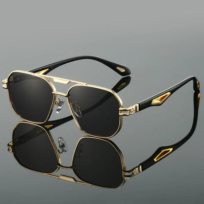 Basile Trottier Retro Aviator-Inspired Square Sunglasses