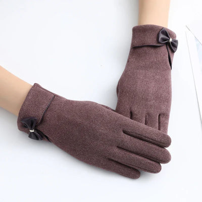 "Velvet Touch" Bow Gloves
