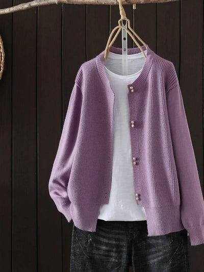 SYLVETTE | PEARL-BUTTON CARDIGAN