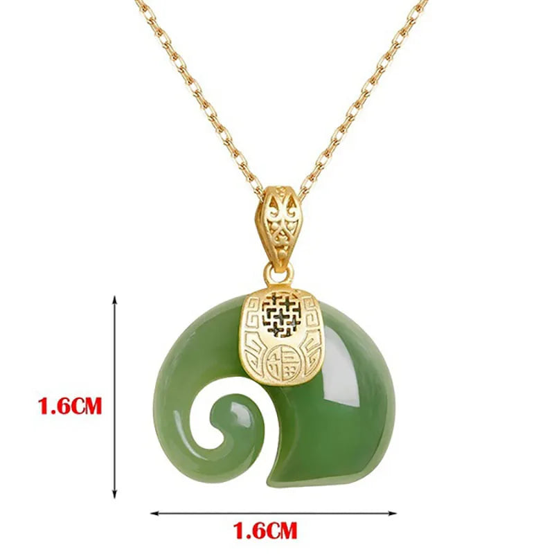 Aureum I Stone Elephant Pendant