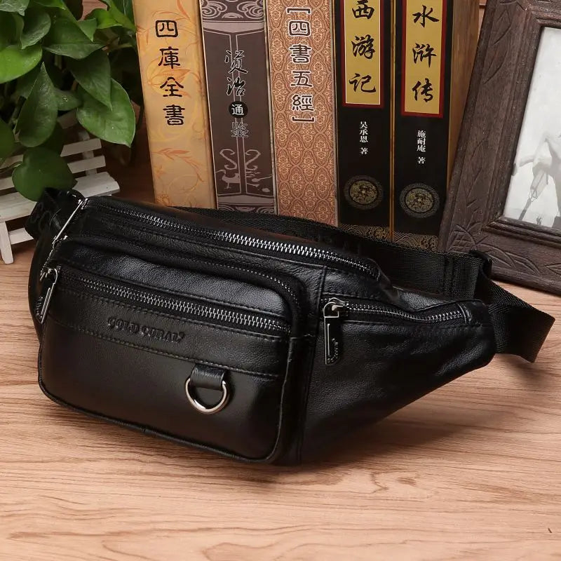 Vinthentic Retro Leather Hip Belt Bag