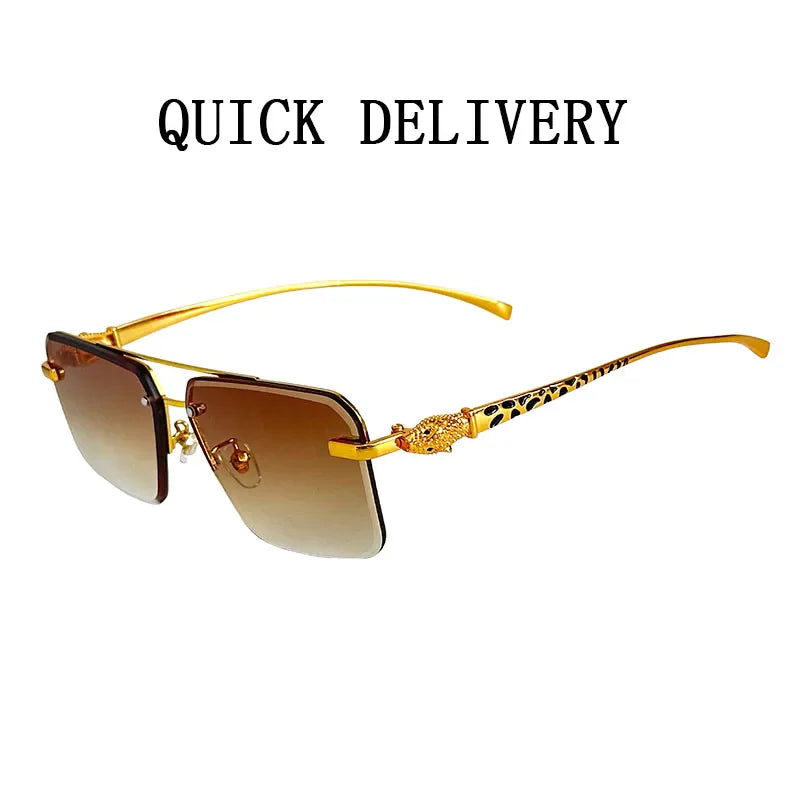 "Leopardo" Square Sunglasses