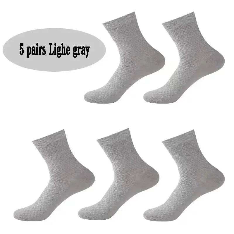 5 Pairs Bamboo Fabric Middle Socks