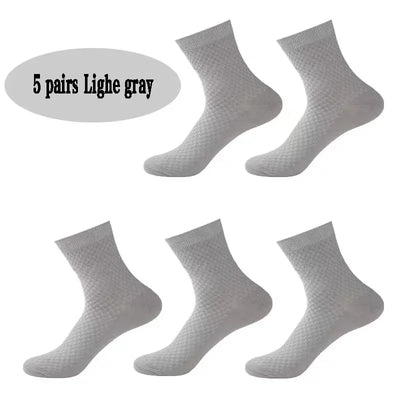 5 Pairs Bamboo Fabric Middle Socks