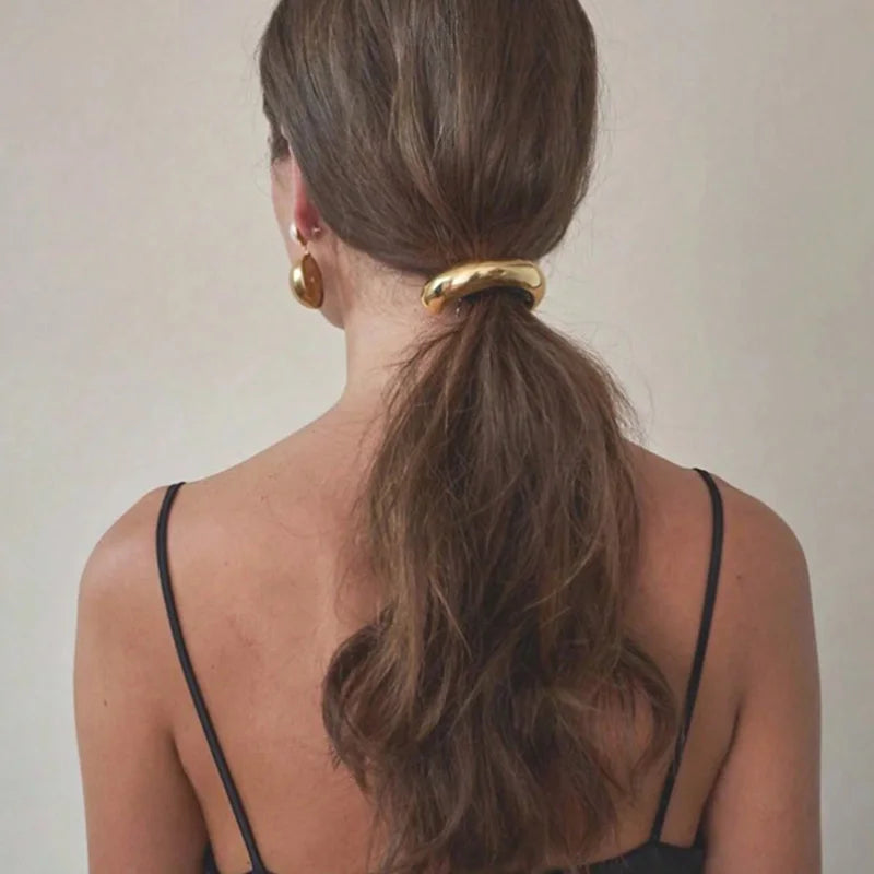 "Golden Bubble" Hair Rings