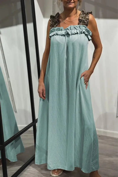 Ismara | Ruffle-Strap Maxi Dress