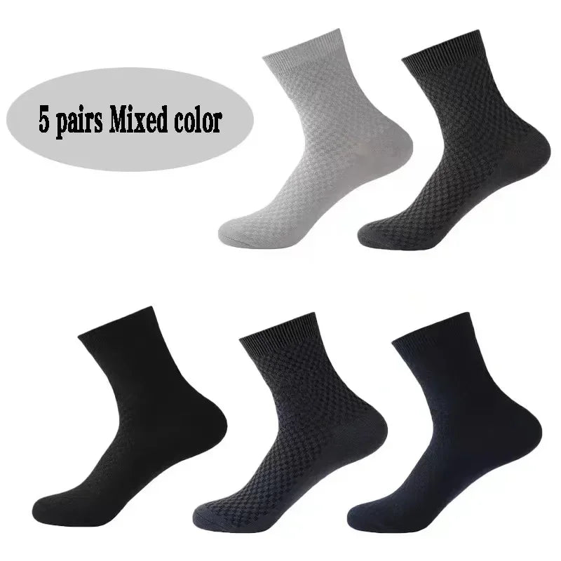 5 Pairs Bamboo Fabric Middle Socks