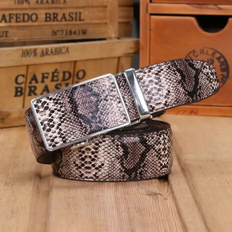 "Serpente" Cowhide Leather Belt