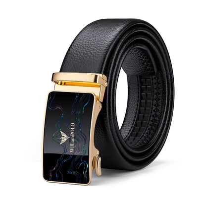 "Black Diamond" Leather Business Belt