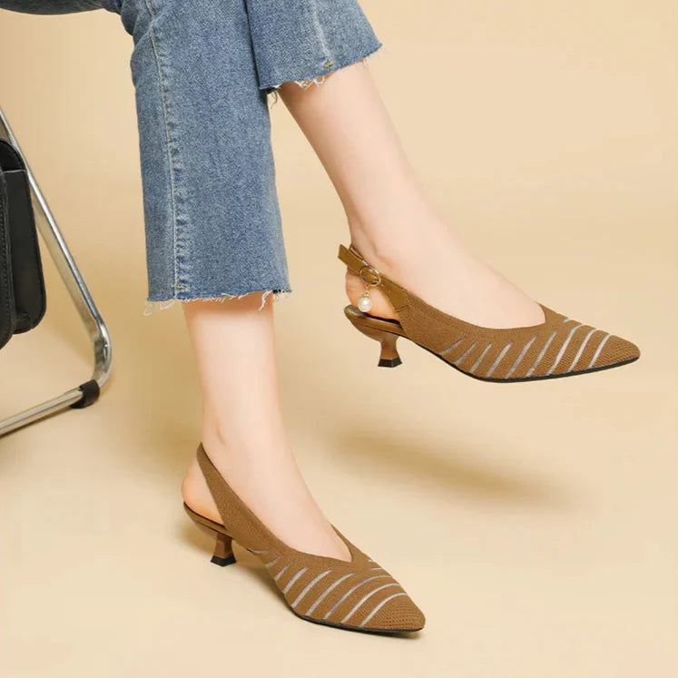 Alba Linea Kitten Heel Sandals