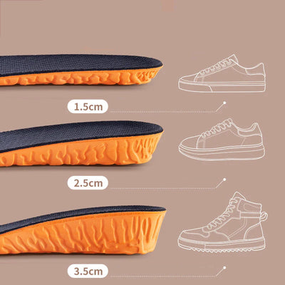 1.5–3.5cm Invisible Height Increase Insoles Sports Foot Pads