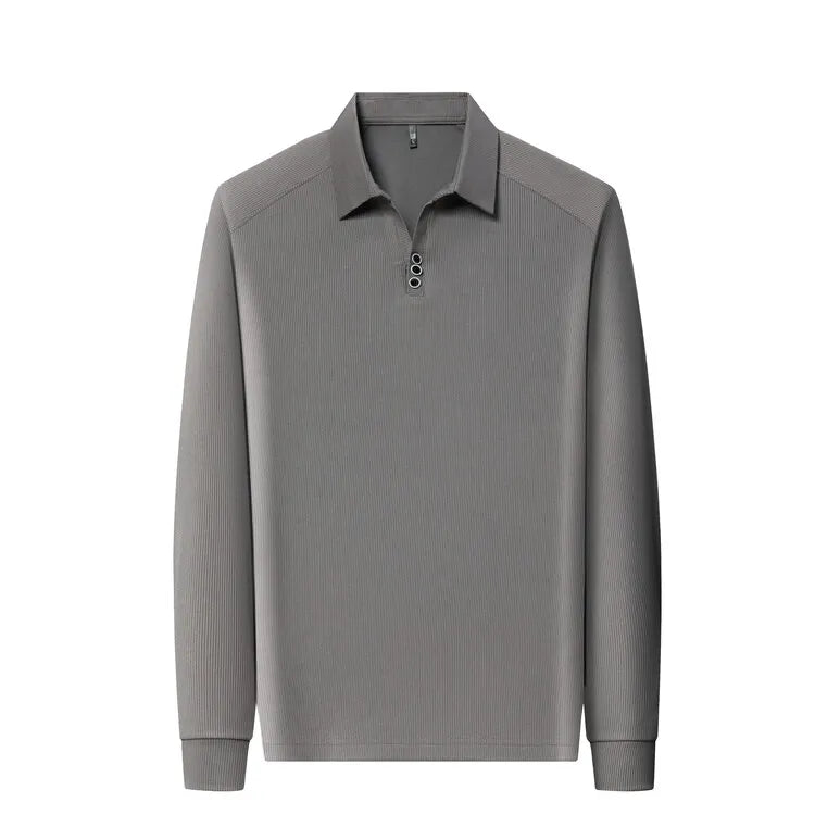 Edward Premium Long Sleeve Waffle Polo