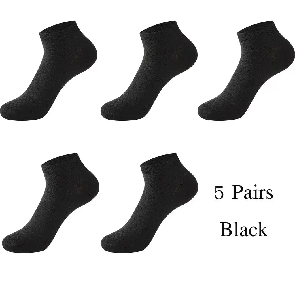 5 Pairs Bamboo Fabric Ankle Socks