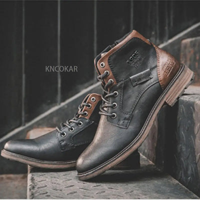 Alain Morandini Leather High-top Men’s Boots