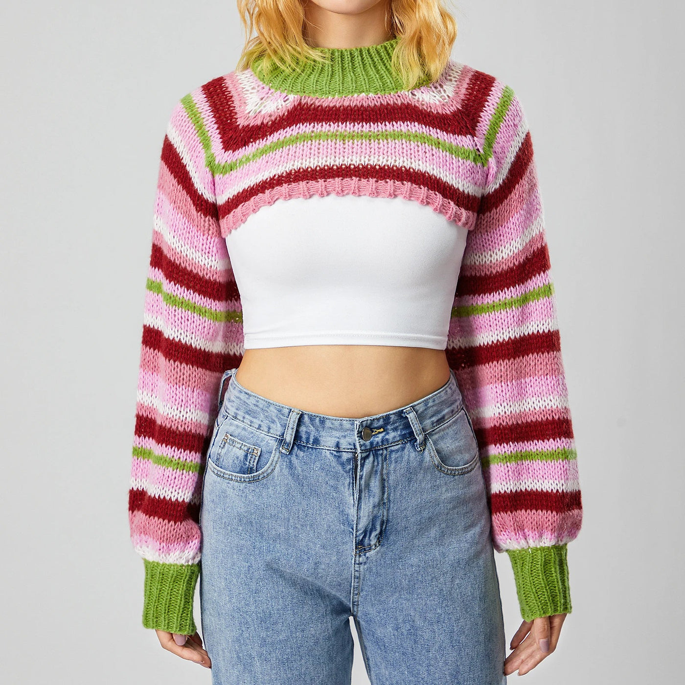 Lilly Striped Cropped Sweater