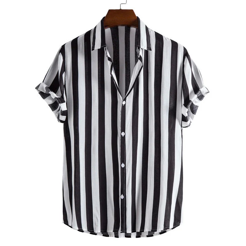 Cavari Stripe Button-Up Shirt