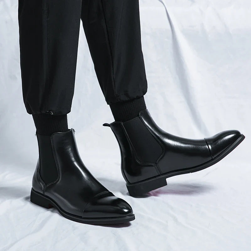 Annibale Carracci Leather Chelsea Boots