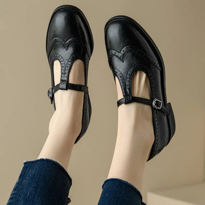 Margaret | Classic Women’s Leather T-Strap Shoes