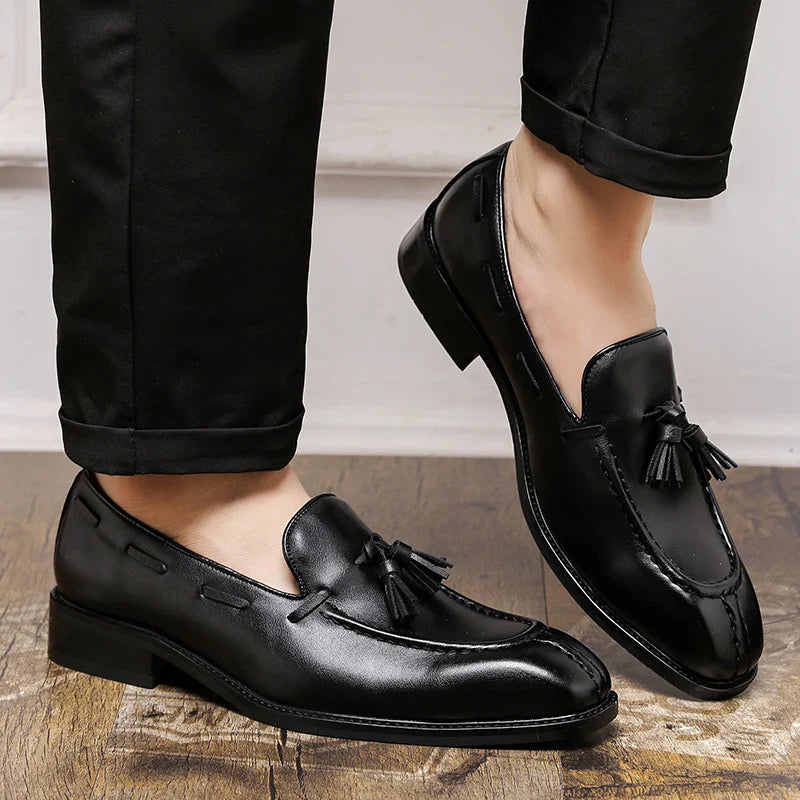 Gaston Chagall Leather Tassel Loafers