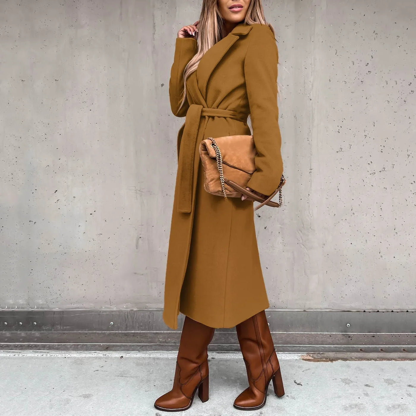 "Sofia" Classic Belted Coat